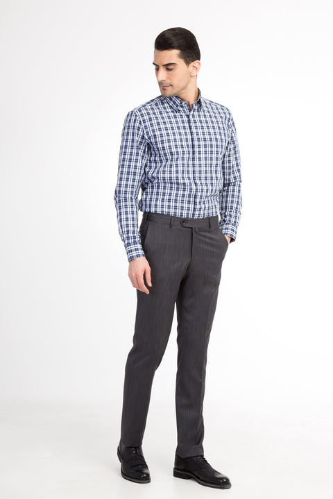 Füme Gri 4 Drop Relaxed Fit Rahat Kesim Klasik Kumaş Pantolon