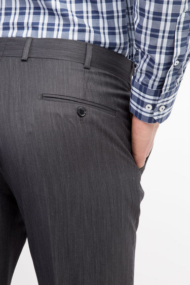 Füme Gri Klasik Kuşgözü Kumaş Pantolon