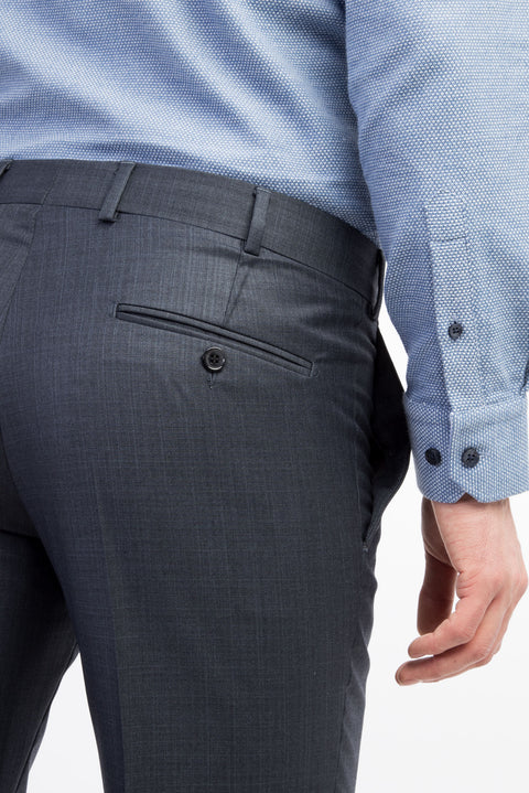 Petrol 7 Drop Slim Fit Dar Kesim Ekose Kumaş Pantolon