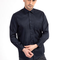 Lacivert Jb Pamuk Saten Gömlek