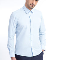 Açık Mavi Uzun Kol Slim Fit Dar Kesim Gömlek