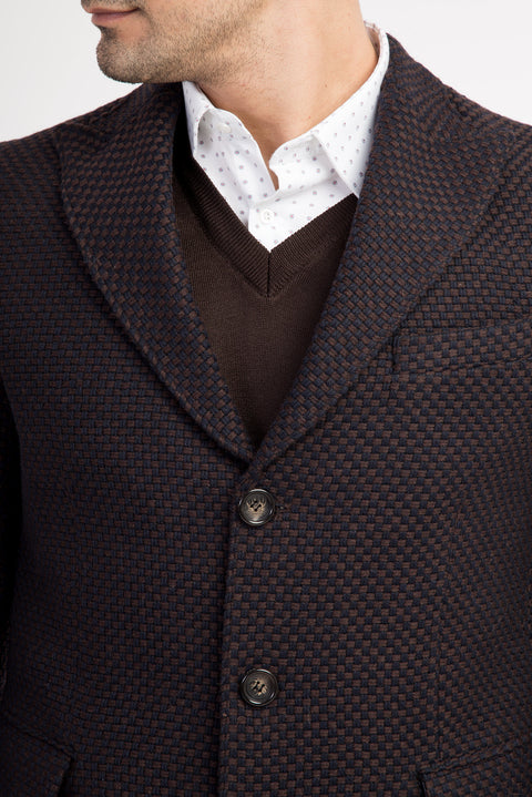 Kahve Mono Yaka Palto