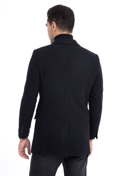 Black Wool Cashmere Coat