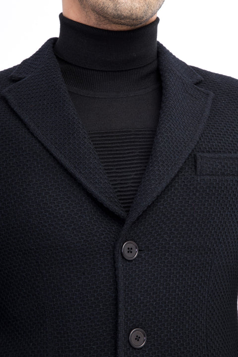 Black Wool Cashmere Coat
