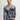 Antrasit V Yaka Batik Desenli Sweatshirt