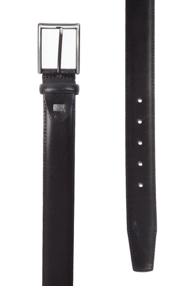 Siyah Büyük Beden Düz Deri Kemer