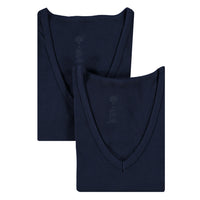Navy Blue 2-Piece V-Neck Cotton Tank Top Set