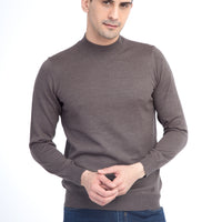 Vizon Yarım Balıkçı Yaka Regular Fit Yünlü Triko Kazak