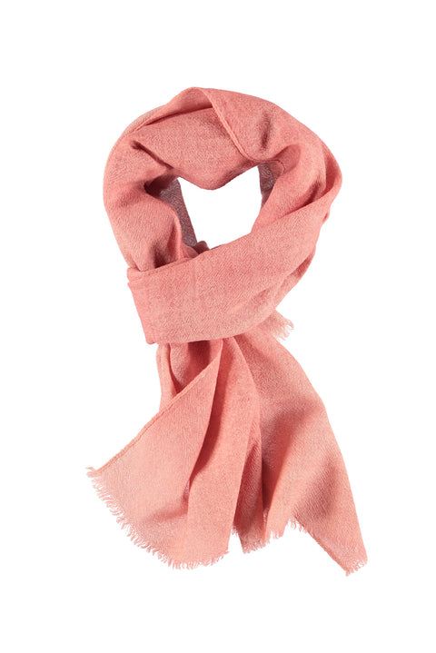 Pembe Desenli Yün Atkı