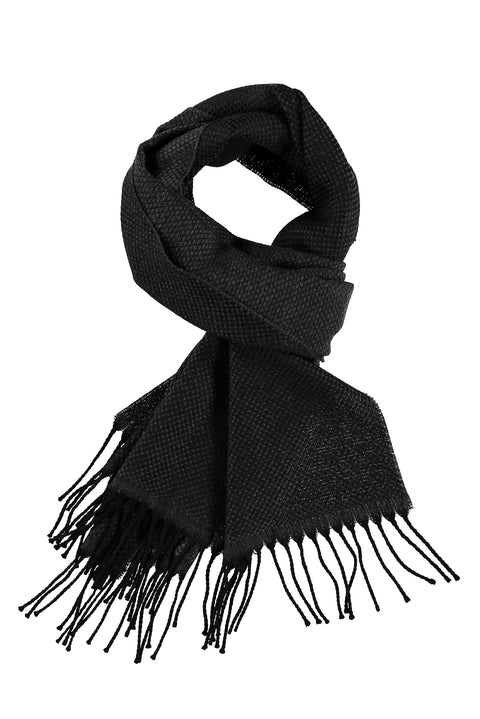 Antrasit Desenli Yün Atkı