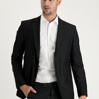 Siyah 6 Drop Regular Fit Standart Kesim Blazer Ceket
