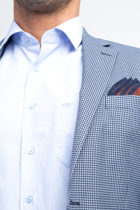 Açık Mavi 7 Drop Slim Fit Dar Kesim Ceket