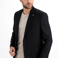 Black 6 Drop Regular Fit Standard Cut Bamboo Jacket