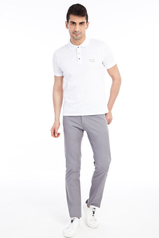  Açık Gri 7 Drop Slim Fit Dar Kesim Likralı Kanvas / Chino Pantolon