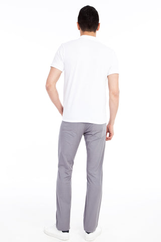  Açık Gri 4 Drop Relaxed Fit Rahat Kesim Likralı Kanvas / Chino Pantolon