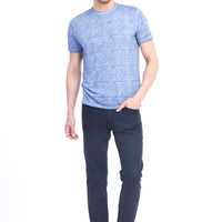 Lacivert Slim Fit Dar Kesim Likralı Kanvas / Chino Pantolon