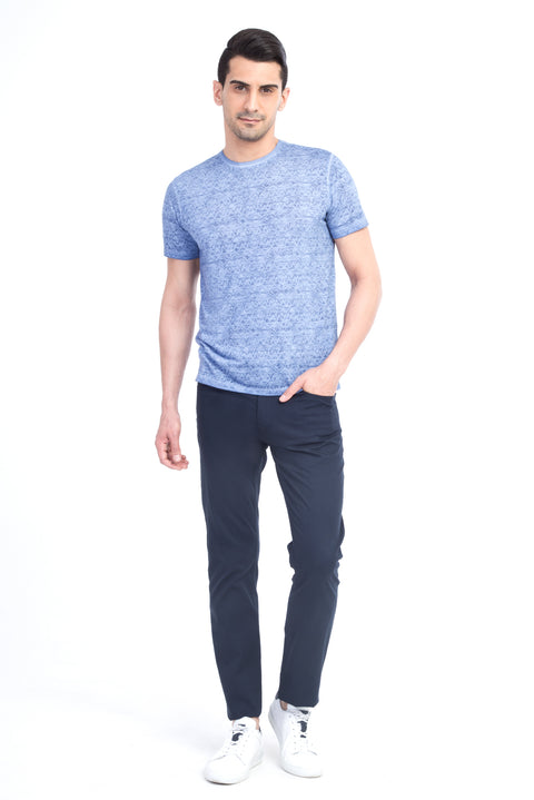 Lacivert 6 Drop Regular Fit Standart Kesim Likralı Kanvas / Chino Pantolon