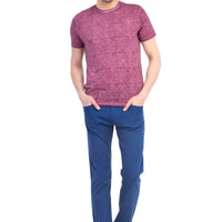 Açık Mavi Relaxed Fit Rahat Kesim Likralı Kanvas / Chino Pantolon