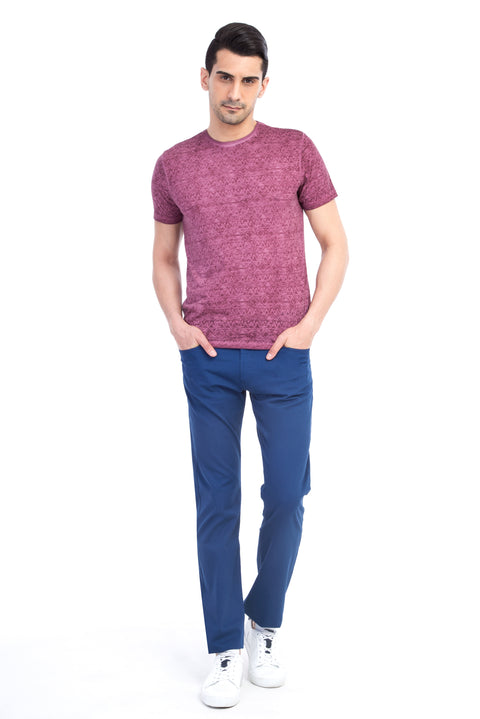 Açık Mavi 4 Drop Relaxed Fit Rahat Kesim Likralı Kanvas / Chino Pantolon