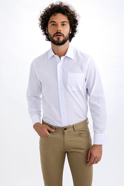 Açık Kahve - Camel 6 Drop Regular Fit Standart Kesim Likralı Kanvas / Chino Pantolon