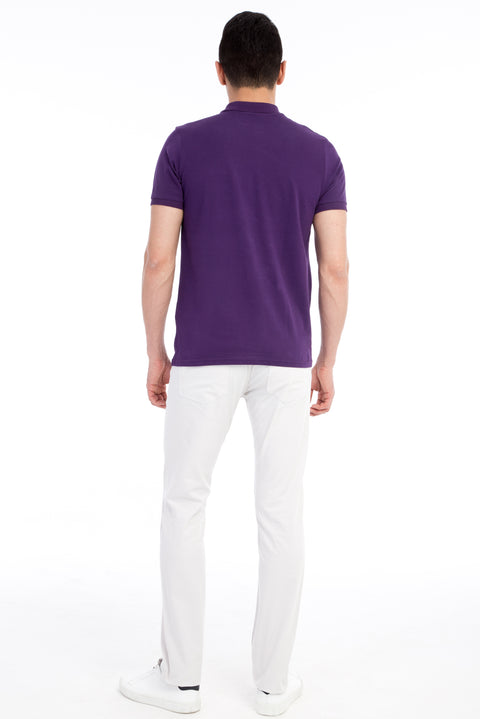 Cream Slim Fit Lycra Canvas / Chino Trousers