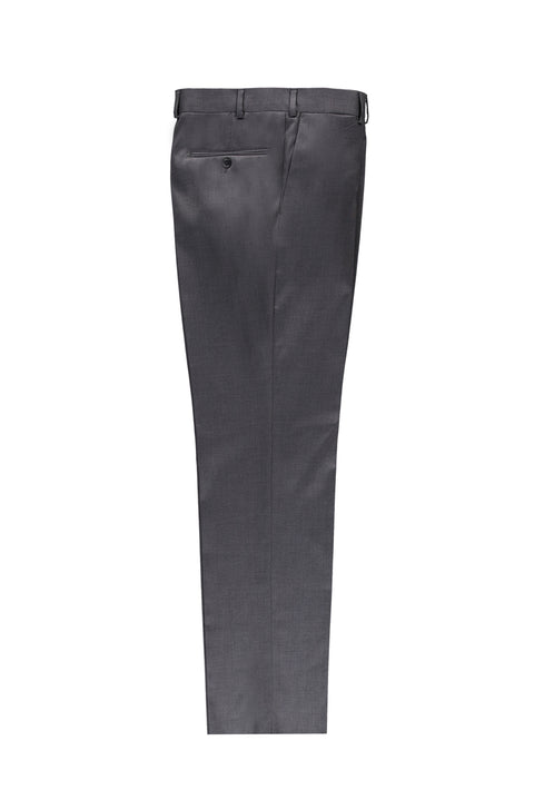Füme Gri 4 Drop Relaxed Fit Rahat Kesim Kuşgözü Klasik Kumaş Pantolon