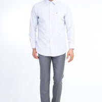 Orta Füme 7 Drop Slim Fit Dar Kesim Yünlü Klasik Kumaş Pantolon