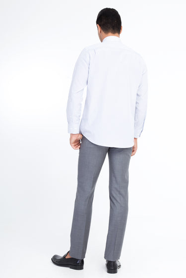 Orta Füme Slim Fit Dar Kesim Yünlü Klasik Kumaş Pantolon