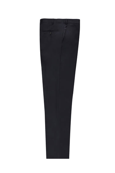 Lacivert Slim Fit Dar Kesim Yünlü Klasik Kumaş Pantolon