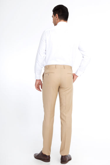  Bej Regular Fit Yünlü Klasik Kumaş Pantolon