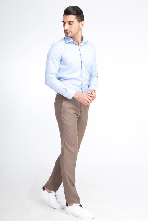 Toprak 7 Drop Slim Fit Dar Kesim Yünlü Klasik Kumaş Pantolon