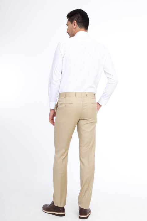 Kum 6 Drop Regular Fit Standart Kesim Yünlü Klasik Kumaş Pantolon