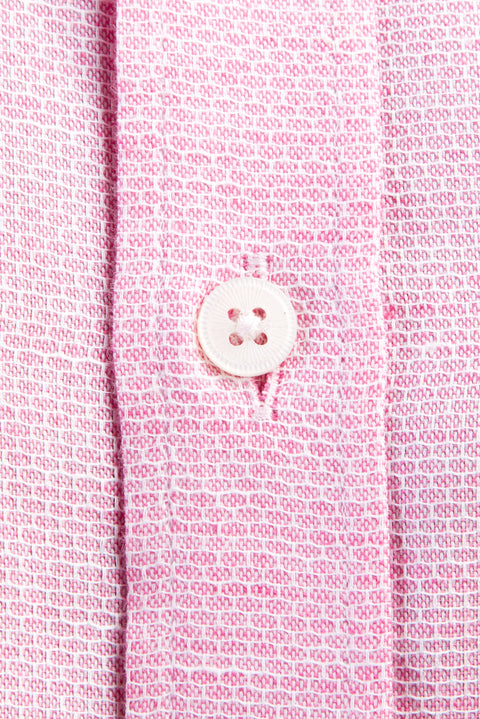 Kırmızı Uzun Kol Desenli Pamuk Gömlek