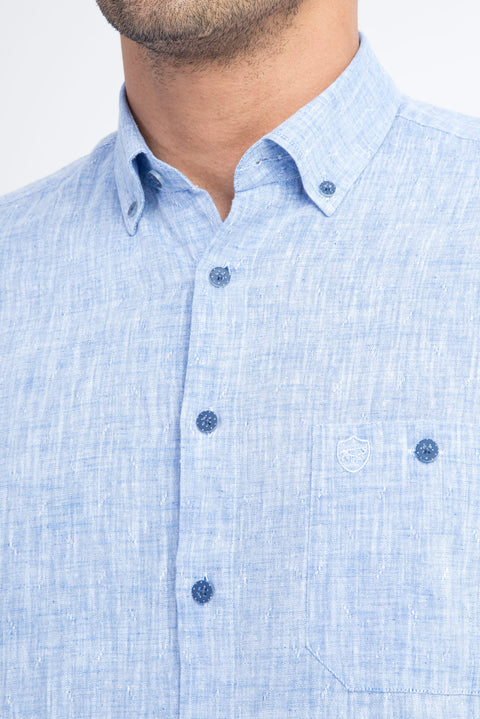 Mavi Uzun Kol Regular Fit Spor Gömlek