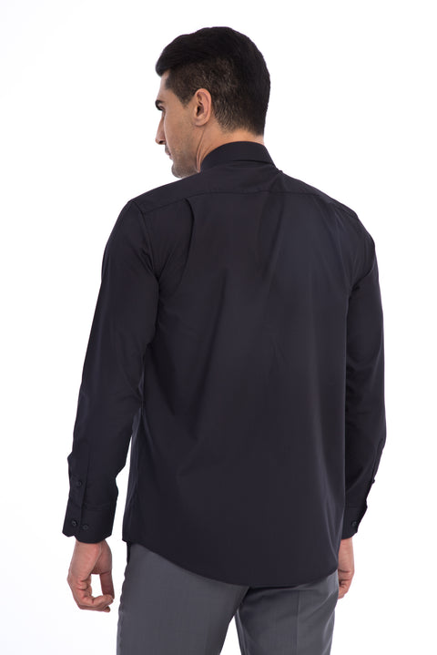 Siyah Uzun Kol Klasik Gömlek