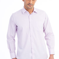 Lila Uzun Kol Klasik Gömlek