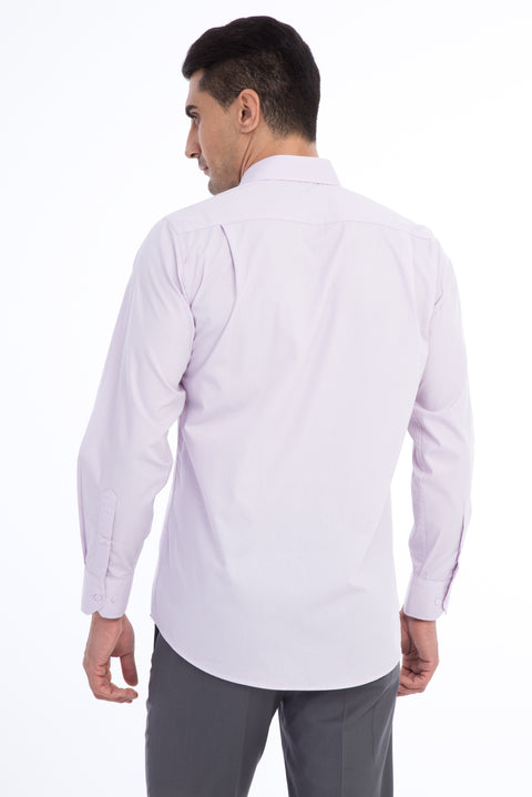 Lila Uzun Kol Klasik Gömlek