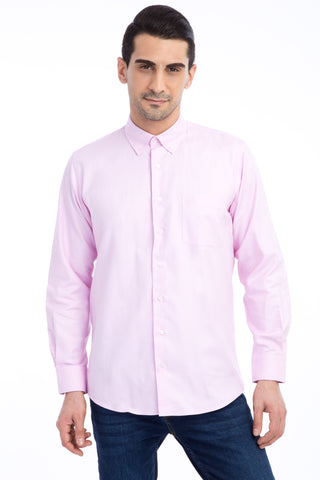  Pembe Uzun Kol Regular Fit Oxford Pamuk Gömlek