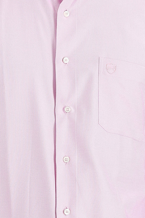 Pembe Uzun Kol Regular Fit Oxford Pamuk Gömlek