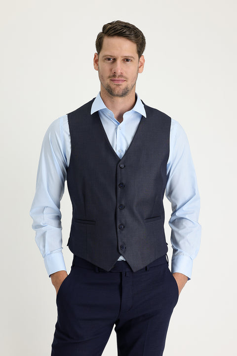 Füme Gri Klasik Kuşgözü Yelek