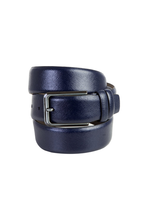 Navy Blue Patterned Belt