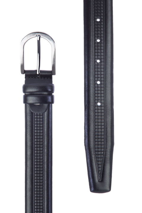 Siyah Desenli Klasik  Kemer