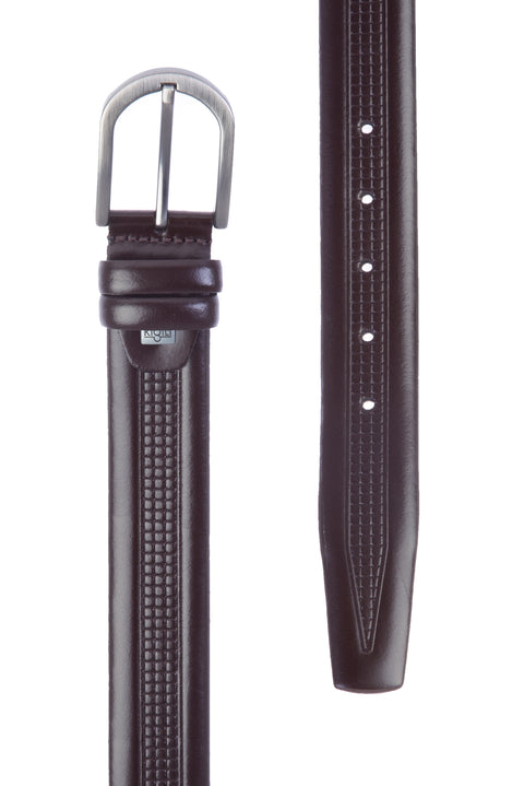 Kahve Desenli Klasik  Kemer