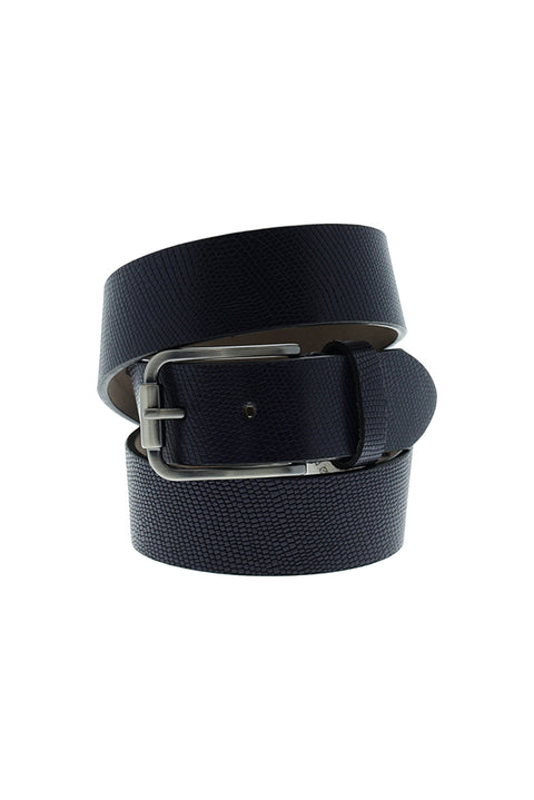 Navy Blue Sporty Patterned Belt