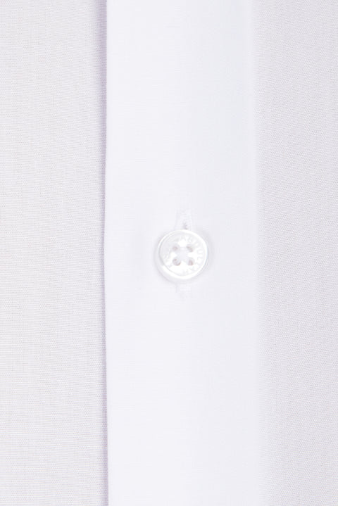 Beyaz Uzun Kol Kolay Ütülenir Slim Fit Dar Kesim Pamuk Gömlek
