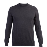 Anthracite Semi-Turtleneck Regular Fit Cotton Knit Sweater