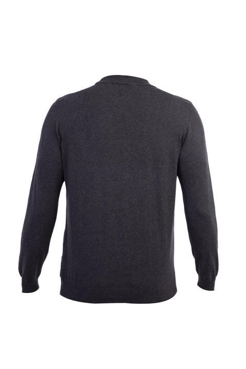 Antrasit Yarım Balıkçı Yaka Regular Fit Triko Kazak