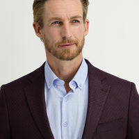 Bordo Regular Fit Kuşgözü Ceket