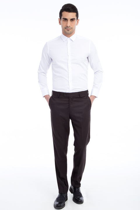 Antrasit 4 Drop Relaxed Fit Rahat Kesim Klasik Kumaş Pantolon