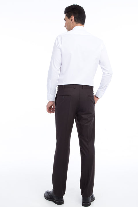 Anthracite 6 Drop Regular Fit Standard Cut Lycra Classic Fabric Trousers